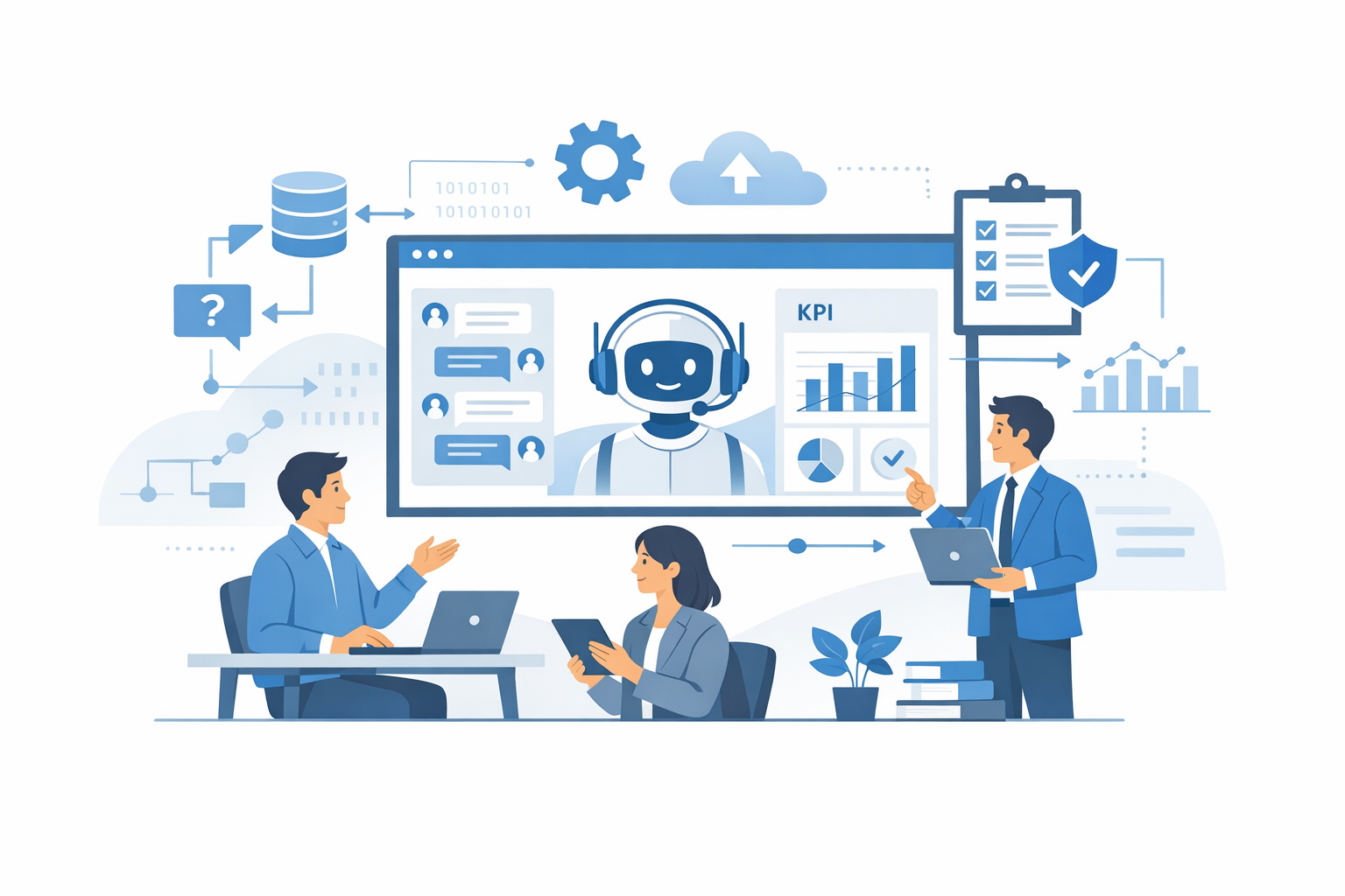 AI活用のFAQ担当者が知るべき生成AIの基本と実装ガイドのメインビジュアル