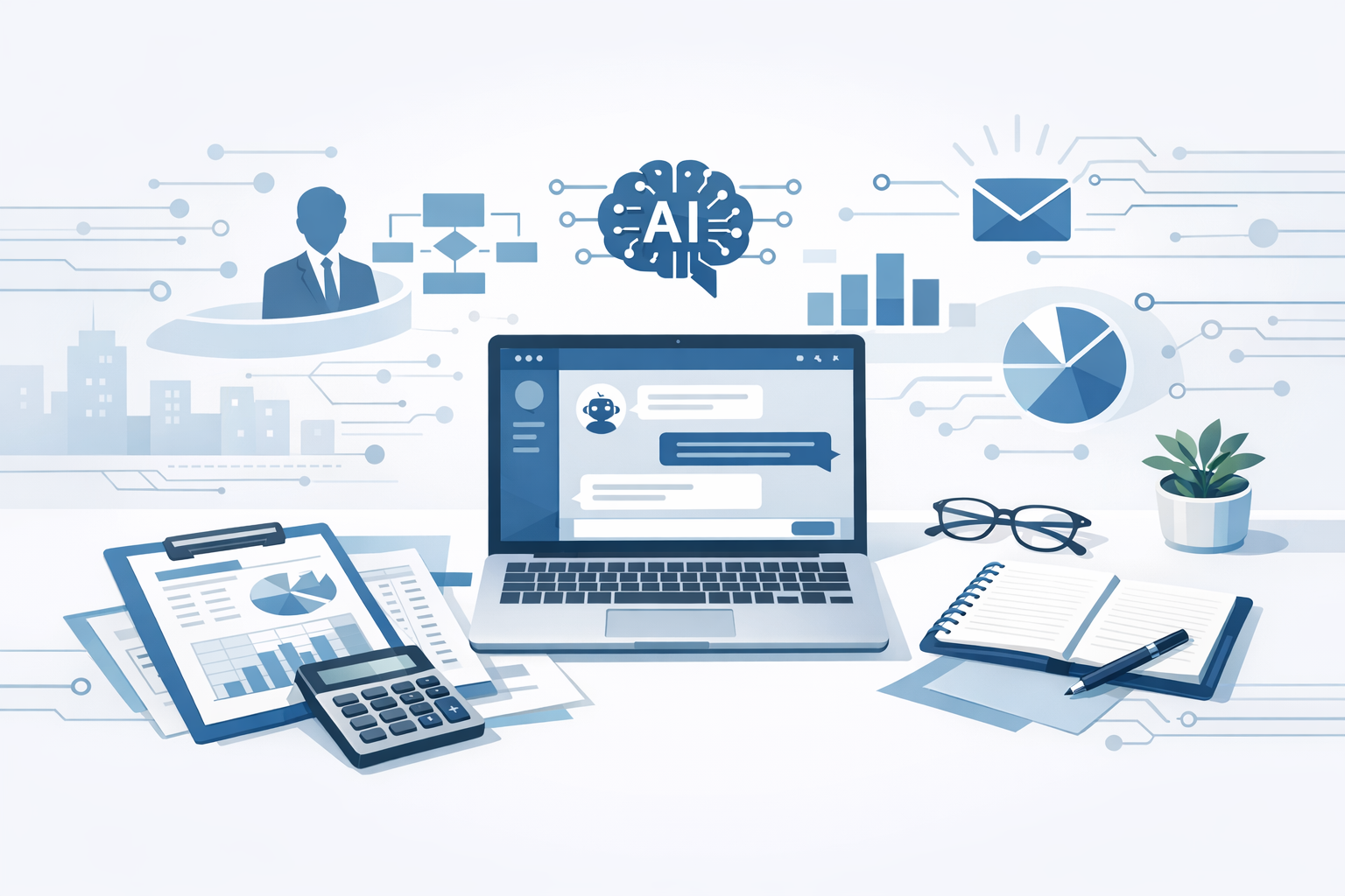 AI活用のFAQのプロが教える経理担当のための実践AI活用術のメインビジュアル