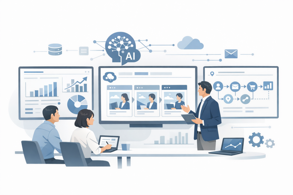 生成AIを活用したマーケの最新戦略：ROIを最大化する実践ガイドのメインビジュアル