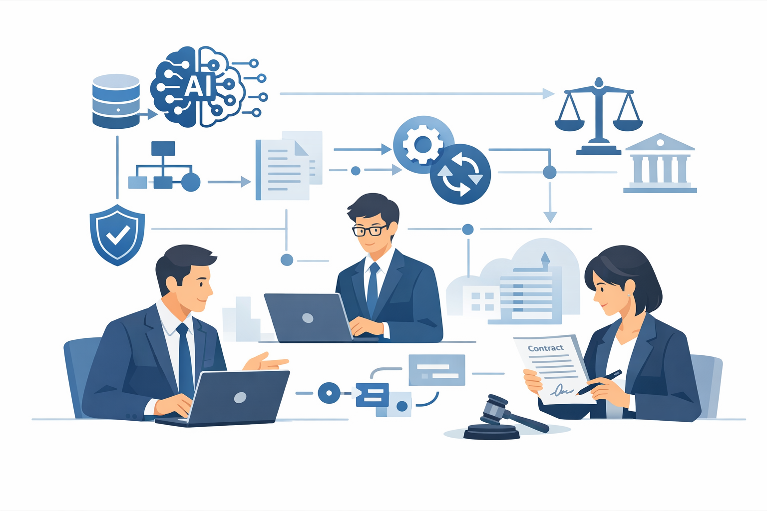 生成AI導入で変わる法務の仕事：経営者と法務の実務指針のメインビジュアル