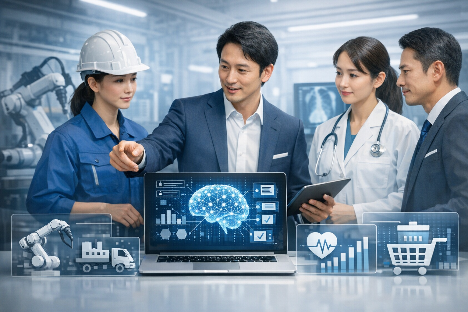 産業別のプロが教えるAI活用術：比較・導入手順・判断基準を現場レベルで解説のアイキャッチ画像