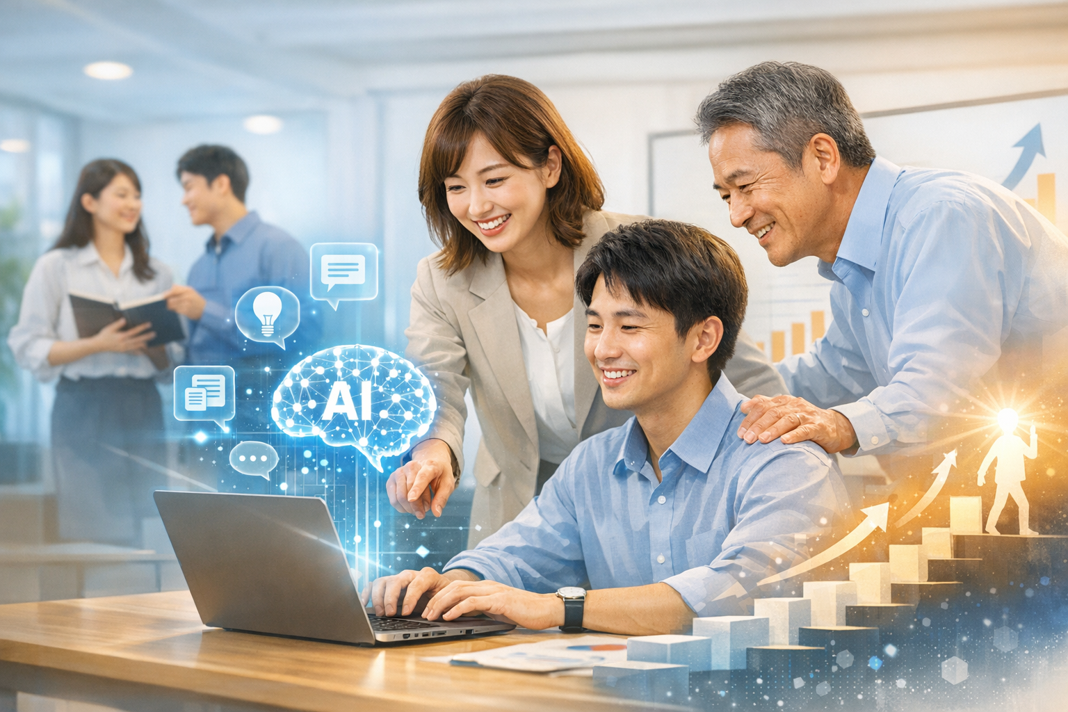 中小企業が人材育成で生成AIを使う方法──90日で定着させる実装ガイドのアイキャッチ画像