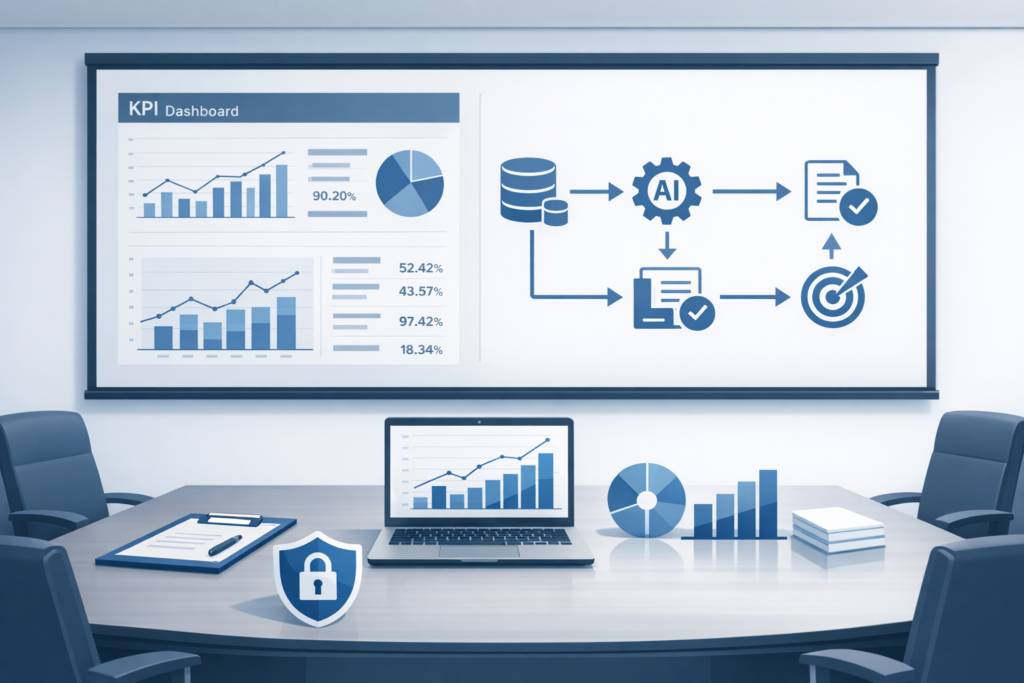 生成AIを活用した経営の最新戦略：90日で成果を出す実装ガイドと投資判断のメインビジュアル