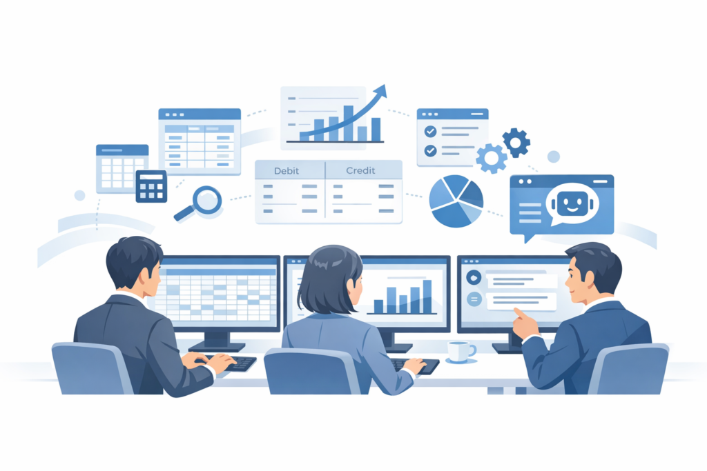 生成AI導入で変わる会計の仕事：比較・手順・判断基準・注意点とKPIまで完全ガイドのメインビジュアル